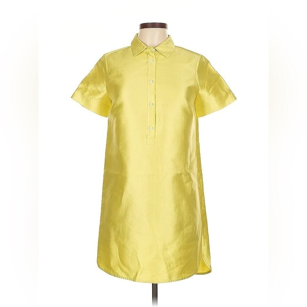 J.Crew Collection silk-cotton blend shantung mini dress 8 - Picture 7 of 13